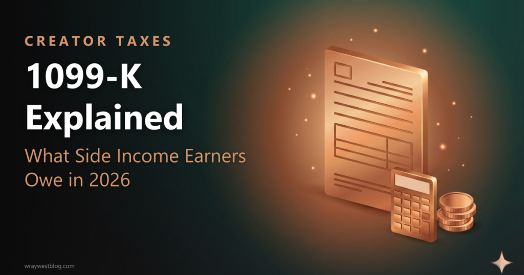Branded poster: 1099-K tax form explanation for creator income
