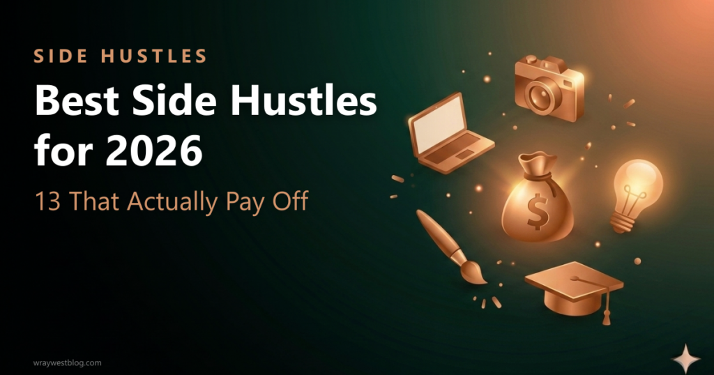 Branded poster: Best side hustles for 2026 ranked list