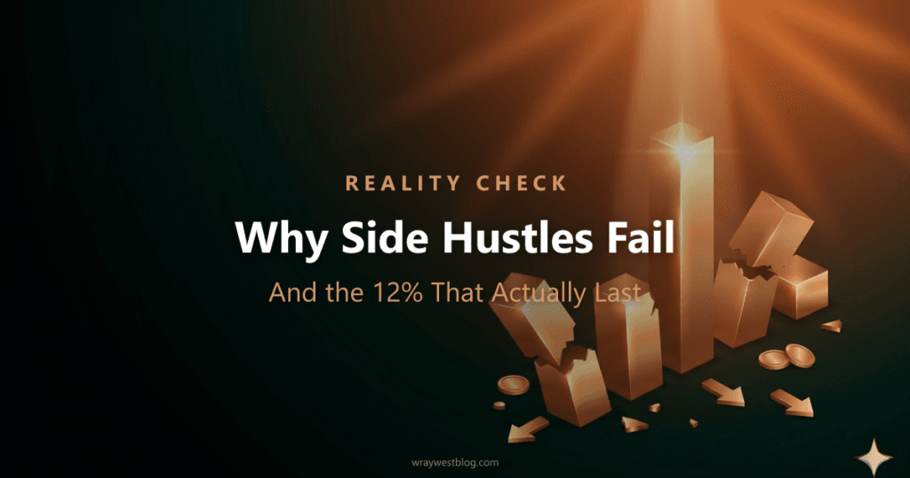 Branded poster: Why most side hustles fail anti-survivor-bias analysis
